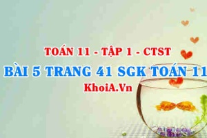 Bài 5 trang 41 SGK Toán 11 Tập 1 Chân trời sáng tạo